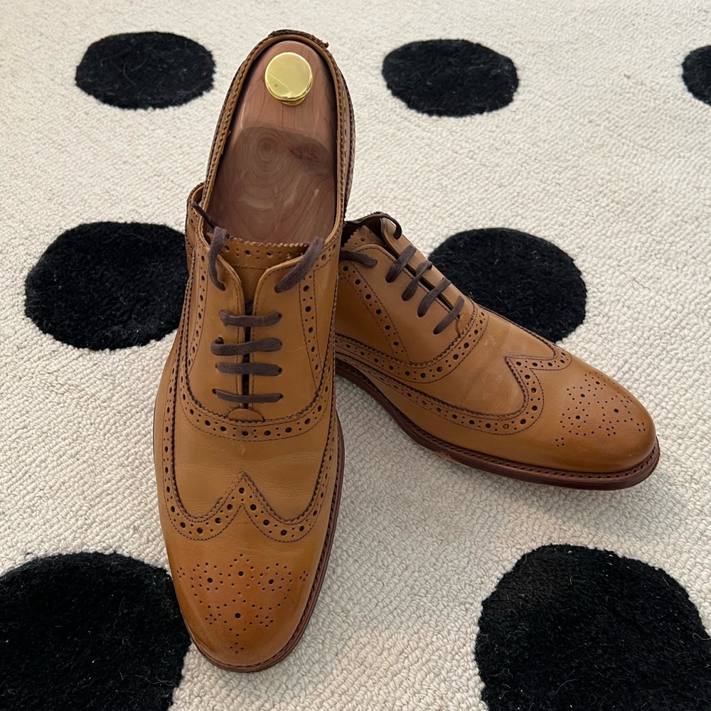 Grenson Classic Tan Leather Brogues (includes shoe tree)